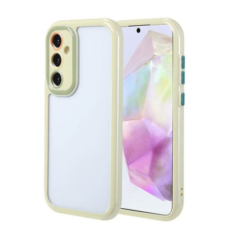 Galaxy A35 Kılıf Kamera Korumalı Renkli Kenar ve Çerçeve Tasarımlı Patinda Vitamin Kapak