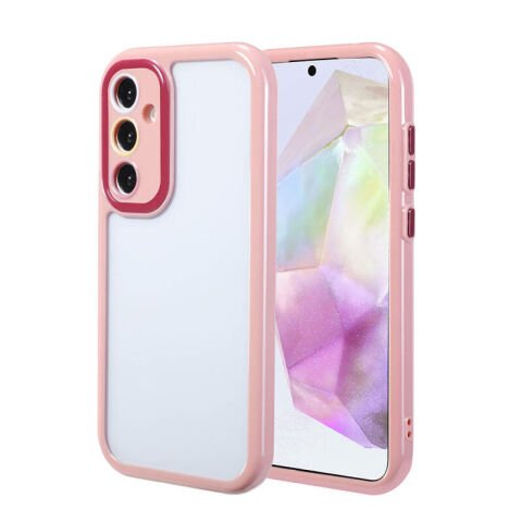 Galaxy A35 Kılıf Kamera Korumalı Renkli Kenar ve Çerçeve Tasarımlı Patinda Vitamin Kapak