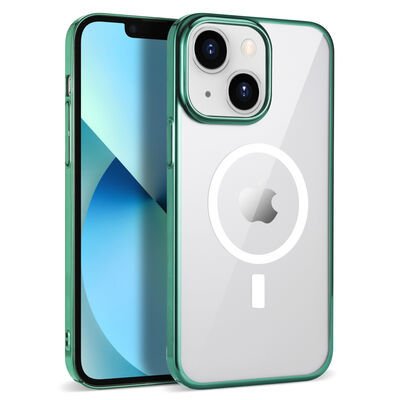 Apple iPhone 14 Kılıf Patinda Wireless Şarj Özellikli Pixel Magsafe Kapak