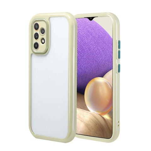 Galaxy A32 4G Kılıf Kamera Korumalı Renkli Kenar ve Çerçeve Tasarımlı Patinda Vitamin Kapak