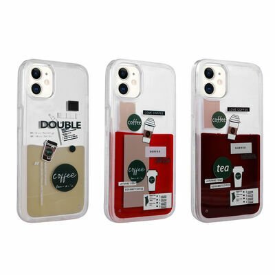 Apple iPhone 11 Kılıf Desenli Sıvılı Patinda Drink Silikon Kapak