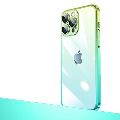 Apple iPhone 14 Pro Max Kılıf Parlak Renk Geçişli Kamera Korumalı Patinda Senkron Kapak