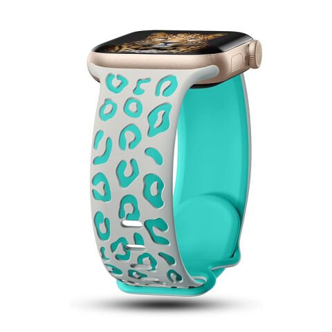 Apple Watch 44mm Patinda KRD-140 Silikon Kordon Strap Kayış Starlight-Bej