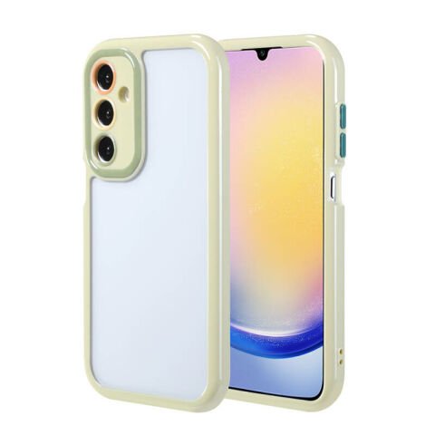 Galaxy A25 Kılıf Kamera Korumalı Renkli Kenar ve Çerçeve Tasarımlı Patinda Vitamin Kapak