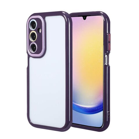 Galaxy A25 Kılıf Kamera Korumalı Renkli Kenar ve Çerçeve Tasarımlı Patinda Vitamin Kapak