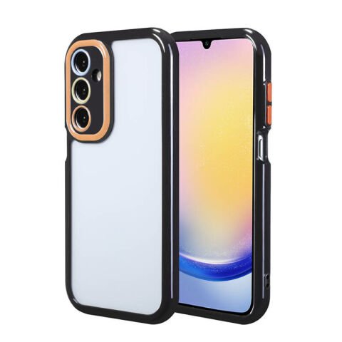 Galaxy A25 Kılıf Kamera Korumalı Renkli Kenar ve Çerçeve Tasarımlı Patinda Vitamin Kapak