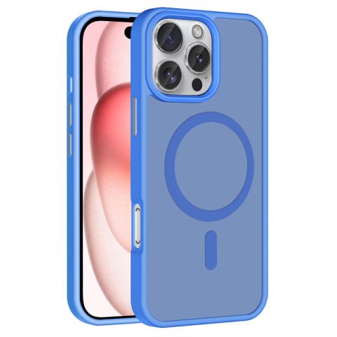 Apple iPhone 16 Pro Kılıf Magsafe Şarj Özellikli Mat Arka Yüzey Patinda Sio Kapak