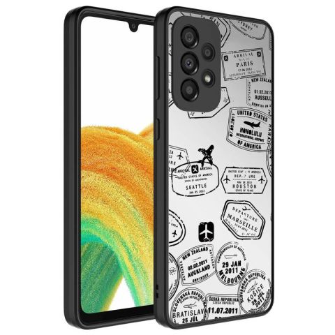 Galaxy A52 Kılıf Aynalı Desenli Kamera Korumalı Parlak Patinda Mirror Kapak