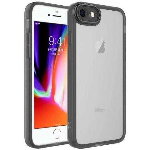 Apple iPhone SE 2022 Kılıf Kamera Korumalı Transparan Patinda Post Kapak