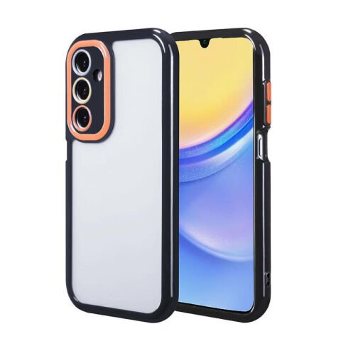 Galaxy A15 Kılıf Kamera Korumalı Renkli Kenar ve Çerçeve Tasarımlı Patinda Vitamin Kapak