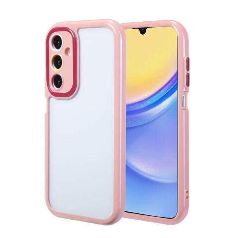 Galaxy A15 Kılıf Kamera Korumalı Renkli Kenar ve Çerçeve Tasarımlı Patinda Vitamin Kapak