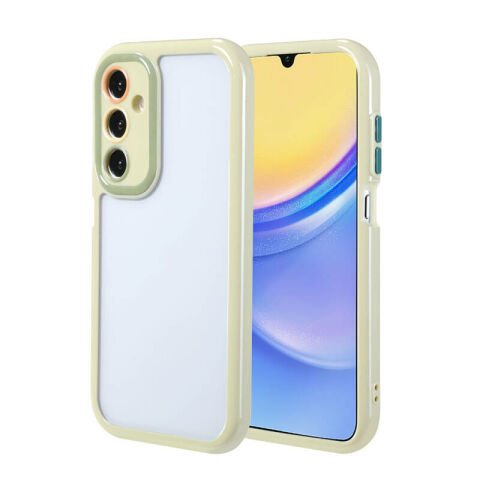 Galaxy A15 Kılıf Kamera Korumalı Renkli Kenar ve Çerçeve Tasarımlı Patinda Vitamin Kapak