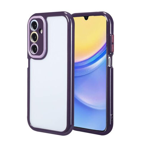 Galaxy A15 Kılıf Kamera Korumalı Renkli Kenar ve Çerçeve Tasarımlı Patinda Vitamin Kapak