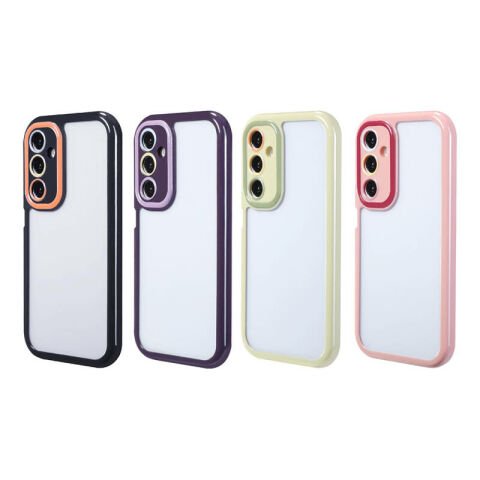 Galaxy A15 Kılıf Kamera Korumalı Renkli Kenar ve Çerçeve Tasarımlı Patinda Vitamin Kapak