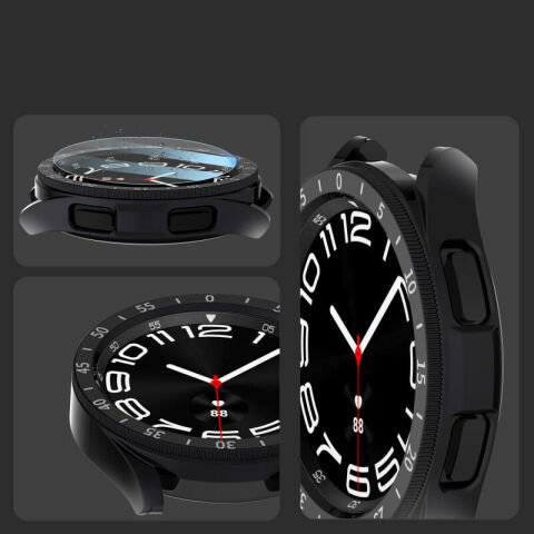 Galaxy Watch 6 Classic 47mm Sert PC Kasa ve Ekran Koruyucu Patinda Sport Watch Gard 29