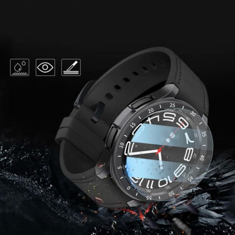 Galaxy Watch 6 Classic 47mm Sert PC Kasa ve Ekran Koruyucu Patinda Sport Watch Gard 29