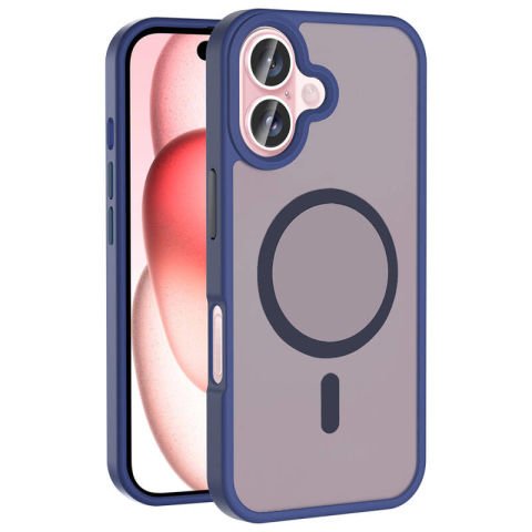 Apple iPhone 16 Plus Kılıf Magsafe Şarj Özellikli Mat Arka Yüzey Patinda Sio Kapak