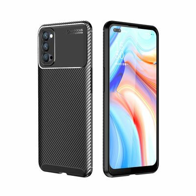 Oppo Reno 4 Kılıf Patinda Negro Silikon Kapak