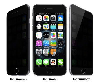 Apple iPhone 7 Patinda Kor Privacy Cam Ekran Koruyucu
