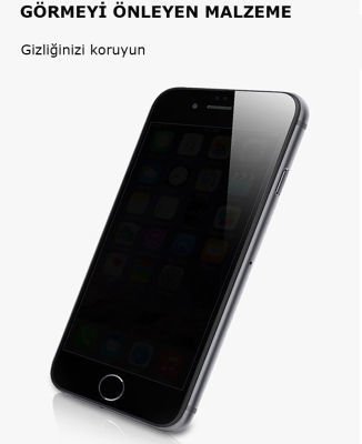 Apple iPhone 7 Patinda Kor Privacy Cam Ekran Koruyucu