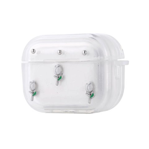 Apple Airpods Pro 2 Patinda Airbag 44 Airbag Tasarımlı Simli Şeffaf Kutup Kılıf