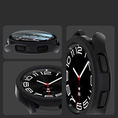 Galaxy Watch 6 Classic 47mm Sert PC Kasa ve Ekran Koruyucu Patinda Watch Gard 29