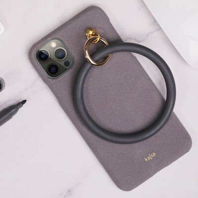 Apple iPhone 12 Pro Max Kılıf Kajsa Splendid Serisi Morandi Ring Kapak