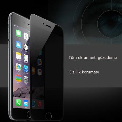 Apple iPhone 6 Patinda Kor Privacy Cam Ekran Koruyucu