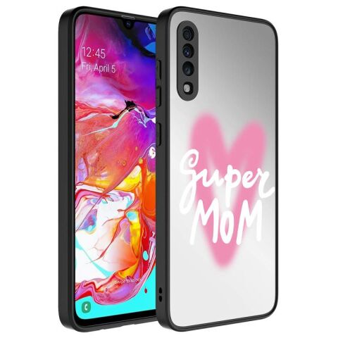 Galaxy A50 Kılıf Aynalı Desenli Kamera Korumalı Parlak Patinda Mirror Kapak