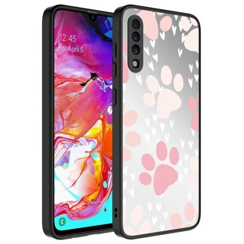 Galaxy A50 Kılıf Aynalı Desenli Kamera Korumalı Parlak Patinda Mirror Kapak