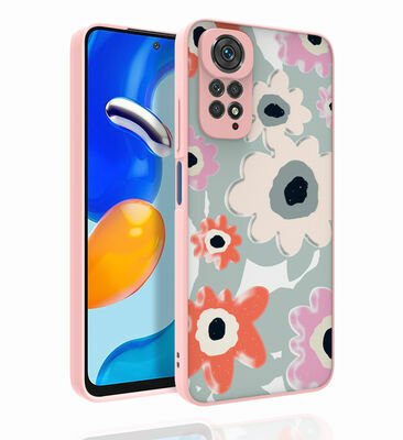 Xiaomi Redmi Note 11S Global Kılıf Desenli Kamera Korumalı Parlak Patinda Nora Kapak