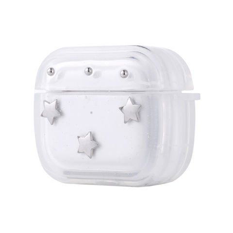 Apple Airpods 3. Nesil Patinda Airbag 44 Airbag Tasarımlı Simli Şeffaf Kutup Kılıf