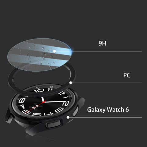 Galaxy Watch 6 Classic 43mm Sert PC Kasa ve Ekran Koruyucu Patinda Watch Gard 29