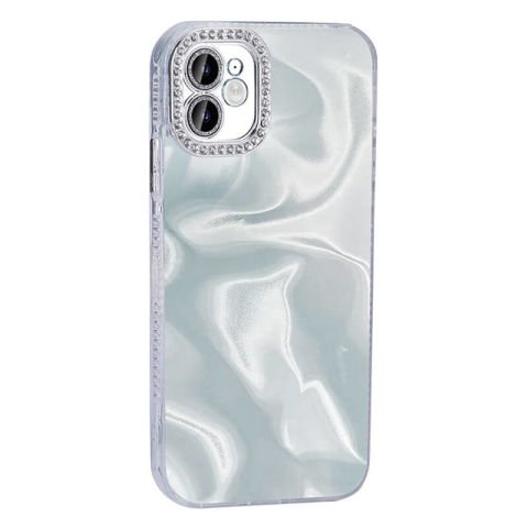 Apple iPhone 11 Kılıf Airbagli Parlak Taş Detay Tasarımlı Patinda Esila Kapak