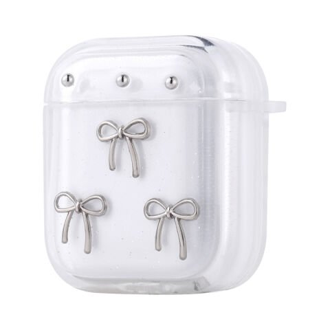 Apple Airpods Patinda Airbag 44 Airbag Tasarımlı Simli Şeffaf Kutup Kılıf