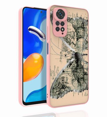 Xiaomi Redmi Note 11 Global Kılıf Desenli Kamera Korumalı Parlak Patinda Nora Kapak