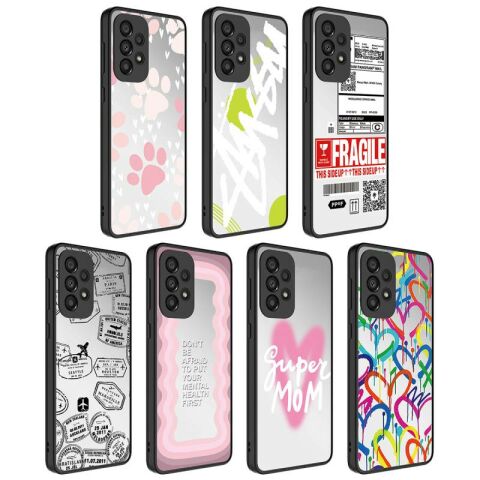 Galaxy A73 Kılıf Aynalı Desenli Kamera Korumalı Parlak Patinda Mirror Kapak