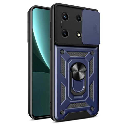 İnfinix Note 30 Pro Kılıf Magnetik Standlı Kamera Korumalı Patinda Sürgülü Vega Kapak