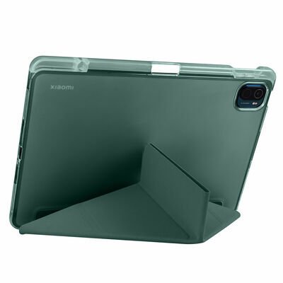 Xiaomi Mi Pad 5 Kılıf Patinda Tri Folding Kalem Bölmeli Standlı Kılıf