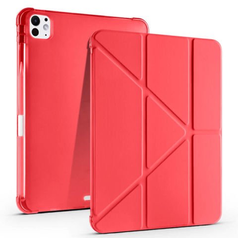 Apple iPad Pro 11 2024 Kılıf Patinda Tri Folding Kalem Bölmeli Standlı Kılıf
