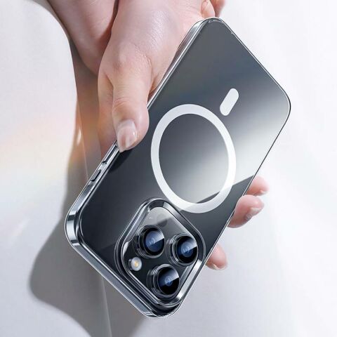 Apple iPhone 15 Kılıf Magsafe Şarj Özellikli Benks ??????Crystal Serisi Şeffaf Kapak