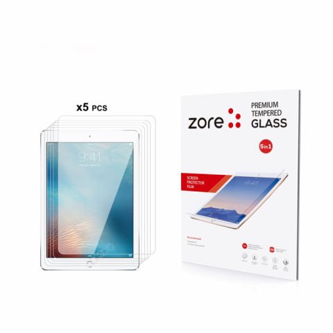 Apple iPad 9.7 2017 (5.Nesil) Patinda 5in1 Tablet Temperli Cam Ekran Koruyucu