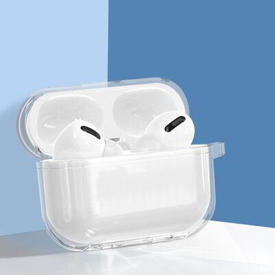 Apple Airpods Pro 2 Kılıf Şeffaf Kristal Silikon Patinda Airbag 14 Kılıf