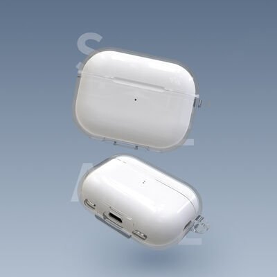 Apple Airpods Pro 2 Kılıf Şeffaf Kristal Silikon Patinda Airbag 14 Kılıf