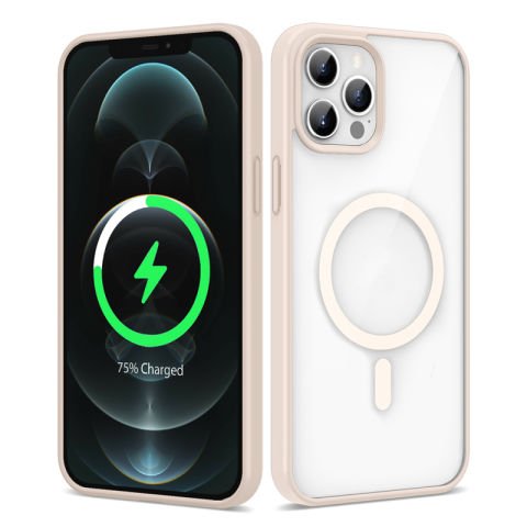 Apple iPhone 12 Pro Max Kılıf Magsafe Wireless Şarj Özellikli Silikon Patinda Ege Kapak