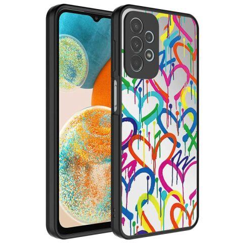 Galaxy A53 5G Kılıf Aynalı Desenli Kamera Korumalı Parlak Patinda Mirror Kapak