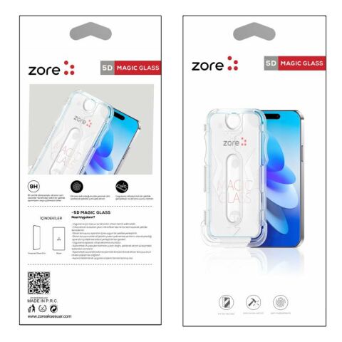 Apple iPhone 14 Pro Max Patinda Kolay Uygulama Aparatlı 5D Magic Glass Cam Ekran Koruyucu