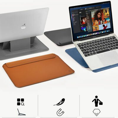 Apple Macbook 14.2' 2021 Wiwu Macbook Skin Pro Portable Stand Kılıf