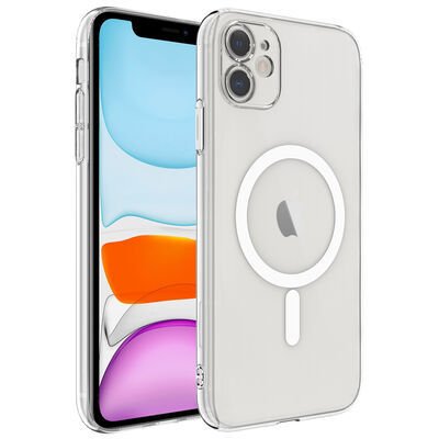 Apple iPhone 11 Kılıf Kamera Korumalı Magsafe Sert PC Patinda Porto Kapak