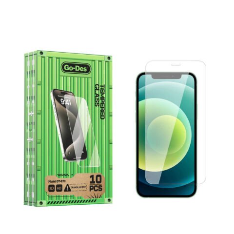Apple iPhone 12 Go Des Parmak İzi Bırakmayan 9H Oleofobik Bom Glass Ekran Koruyucu